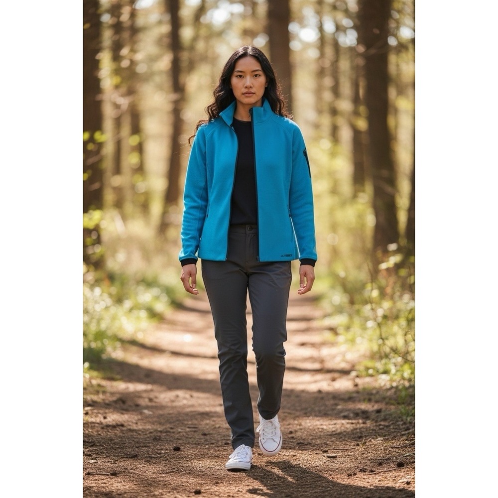 Adidas Terrex Fleece Jacket Blue Full Zip Outdoor Hiking Women's M